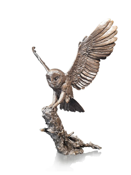 Richard Cooper Bronze Birds Collection First Light ( Barn Owl ) Charterwells