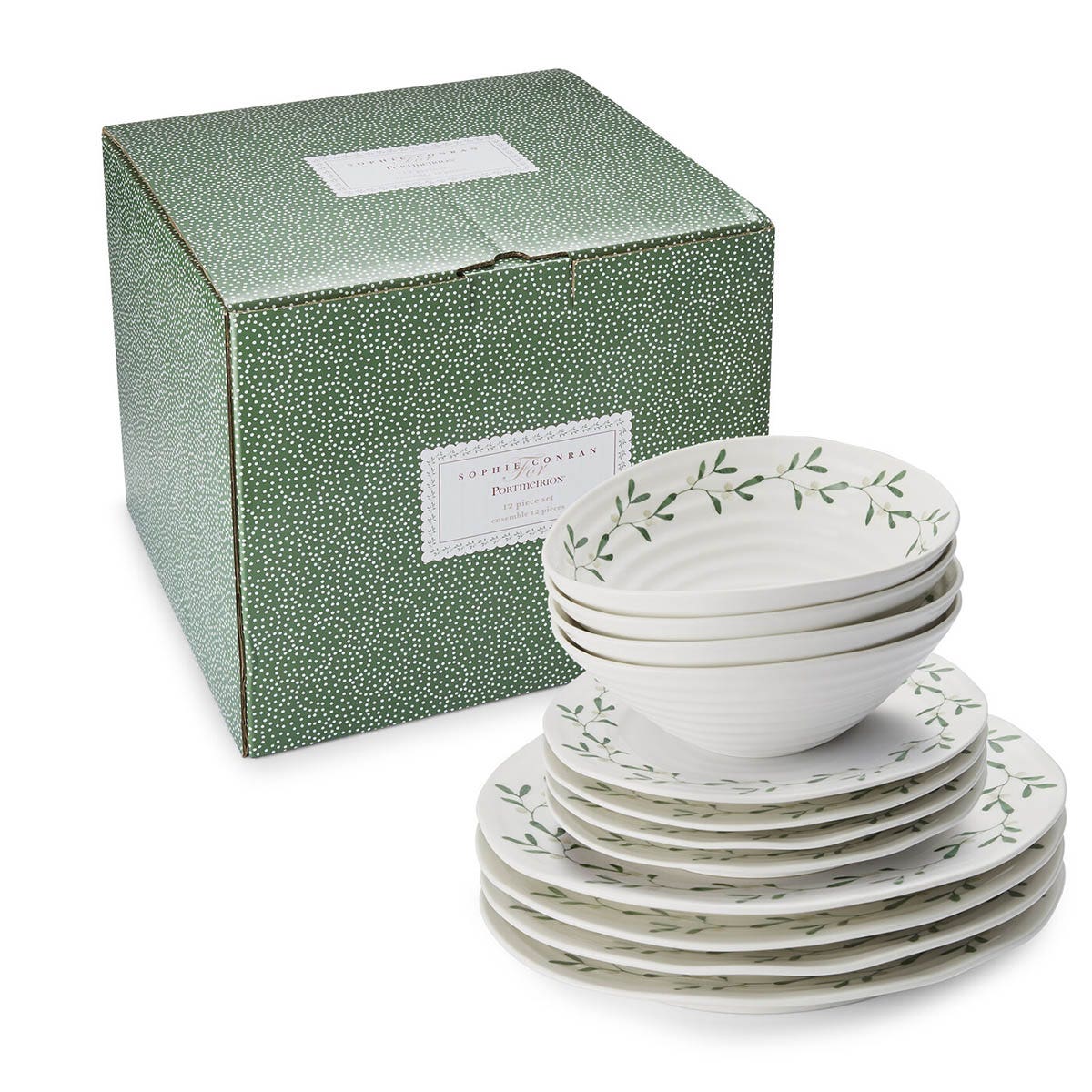 Portmeirion Sophie Conran Mistletoe 12 Piece Set Portmeirion