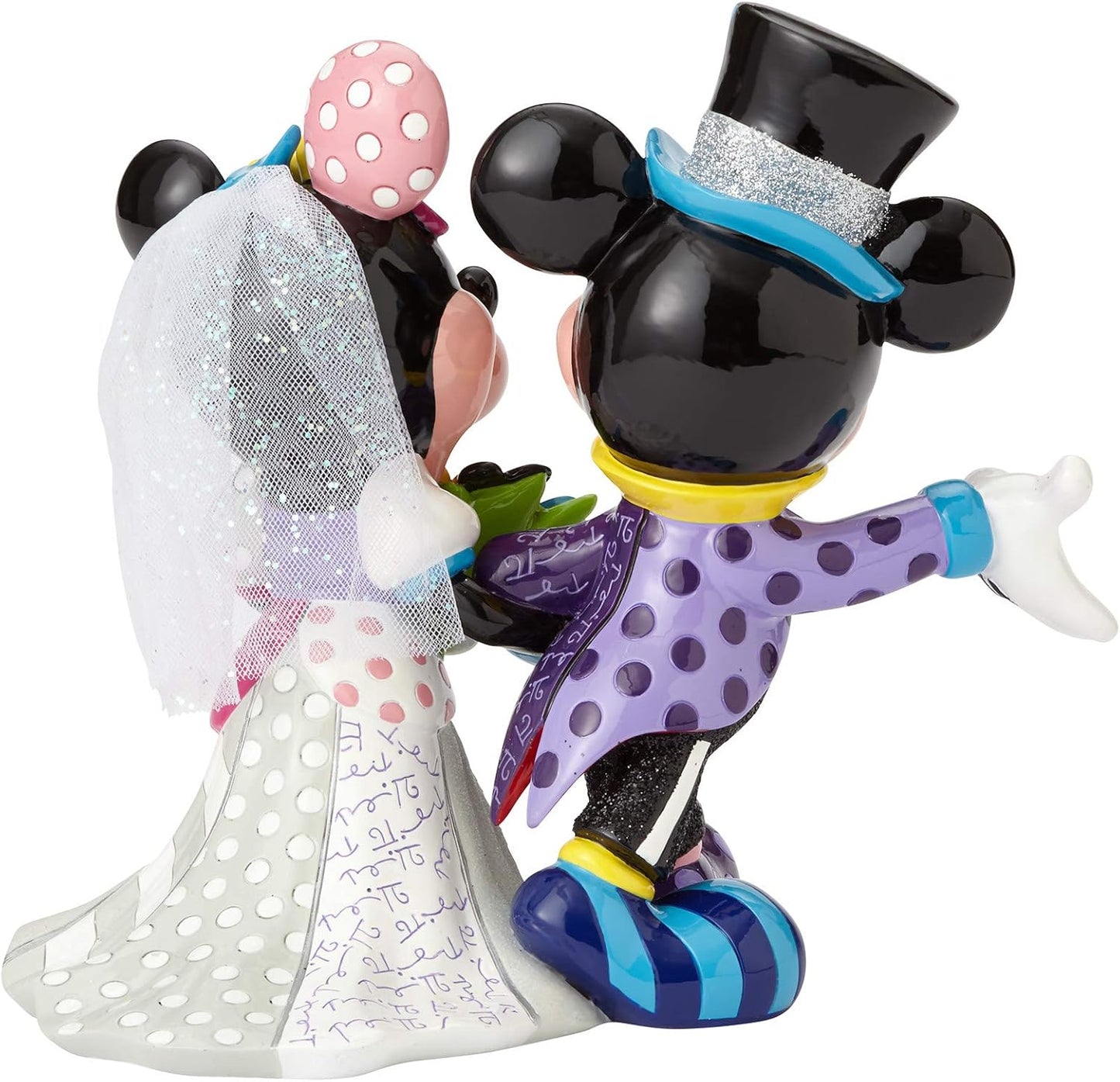 Britto Disney Mickey and Minnie Mouse Wedding Figurine Charterwells