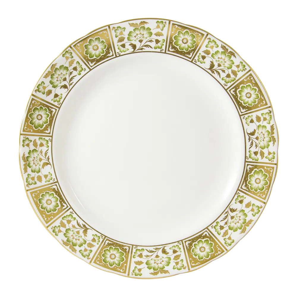 Royal Crown Derby Green Panel Soup Tureen Stand Bone China Charterwells