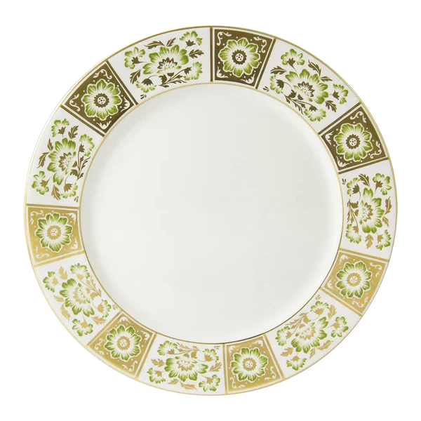Royal Crown Derby Green Panel 18pc Plate Set Charterwells