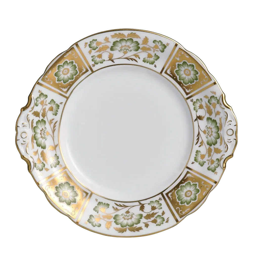 Royal Crown Derby Panel Green Bread and Butter Plate Bone China Charterwells