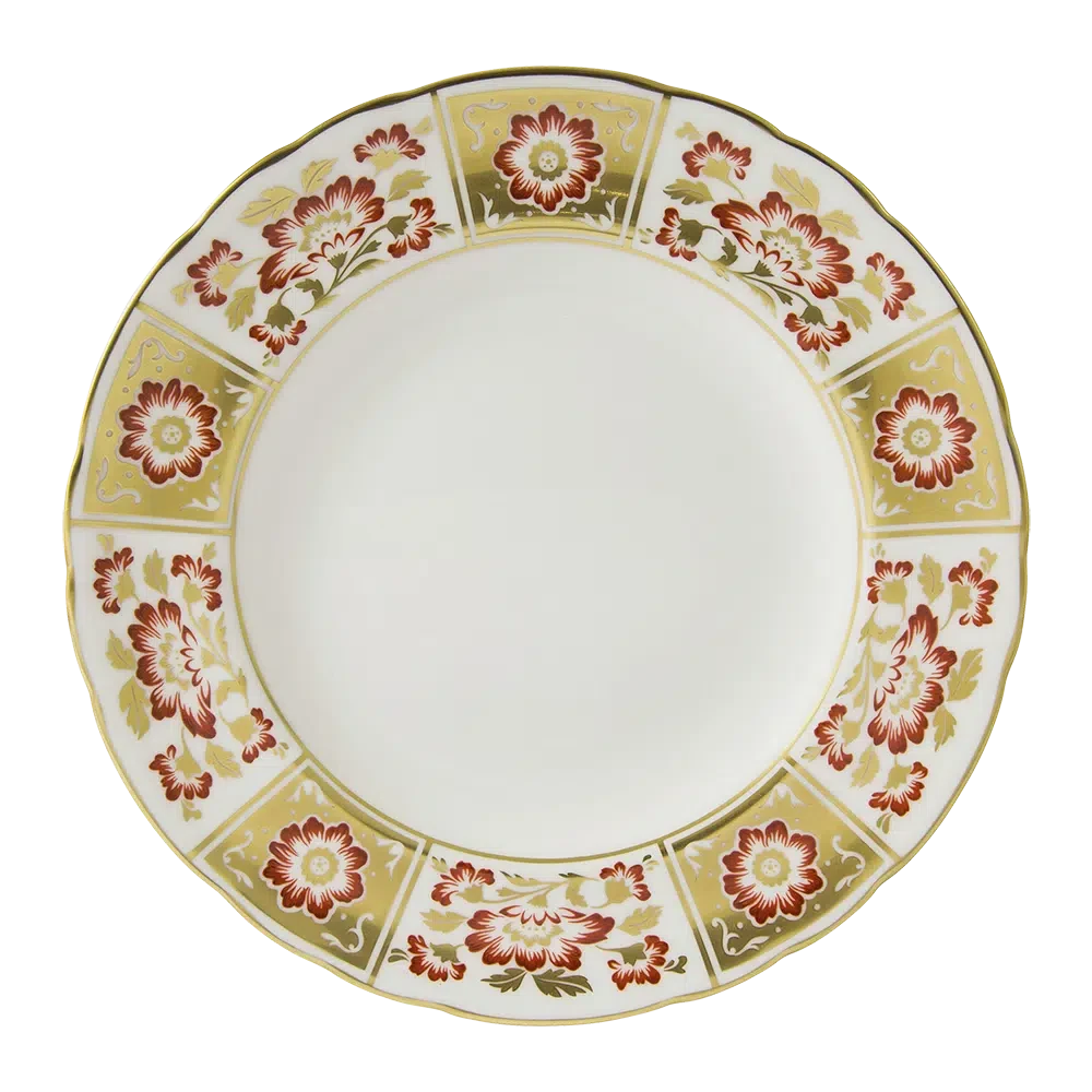 Royal Crown Derby Red Panel 8" Salad Plate Charterwells