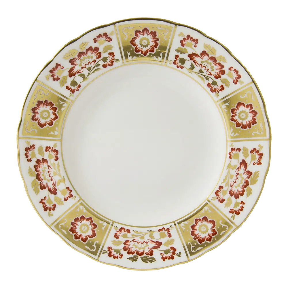 Royal Crown Derby Red Panel 8" Salad Plate Charterwells