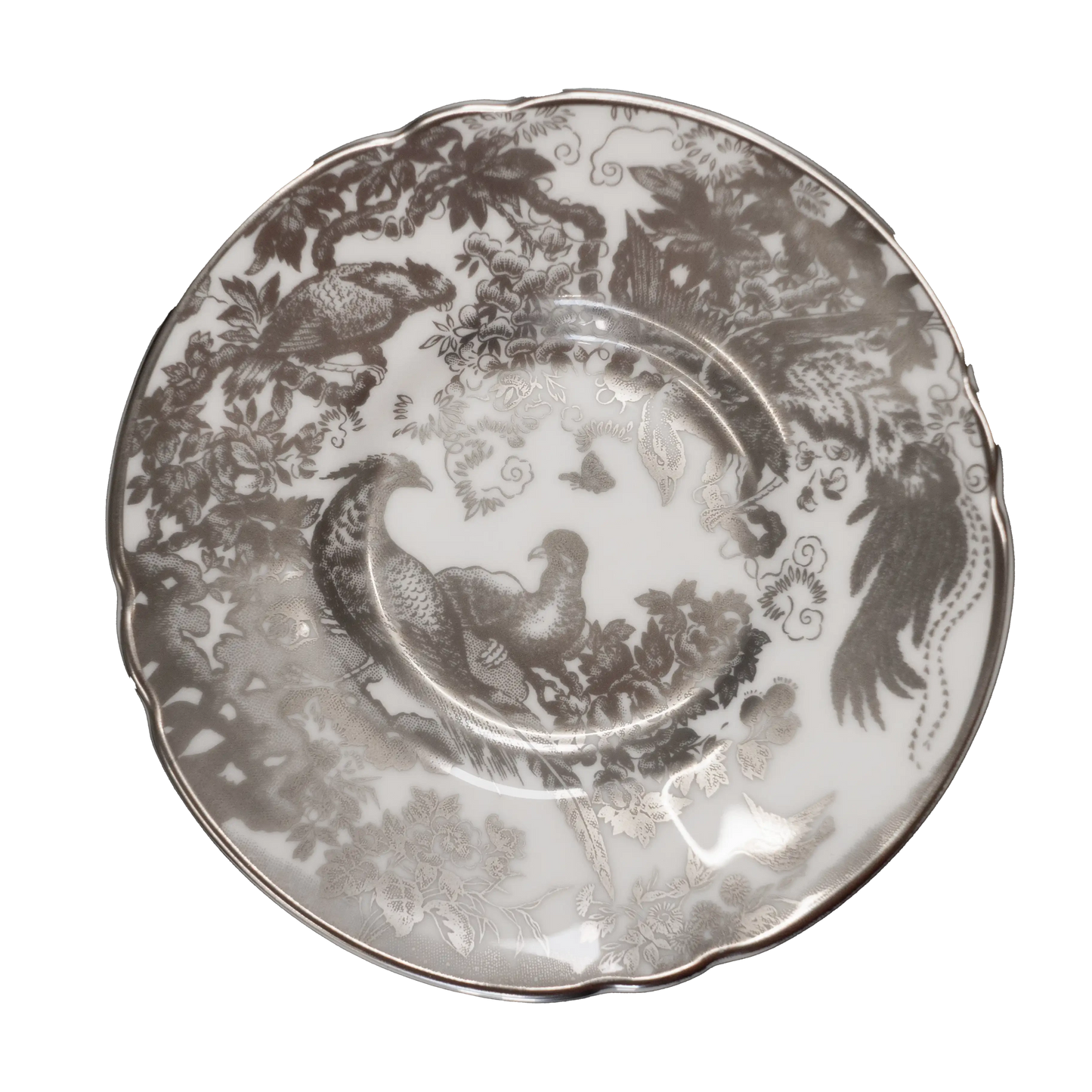 Royal Crown Derby Palladium Aves Coffee Cup & Saucer Charterwells