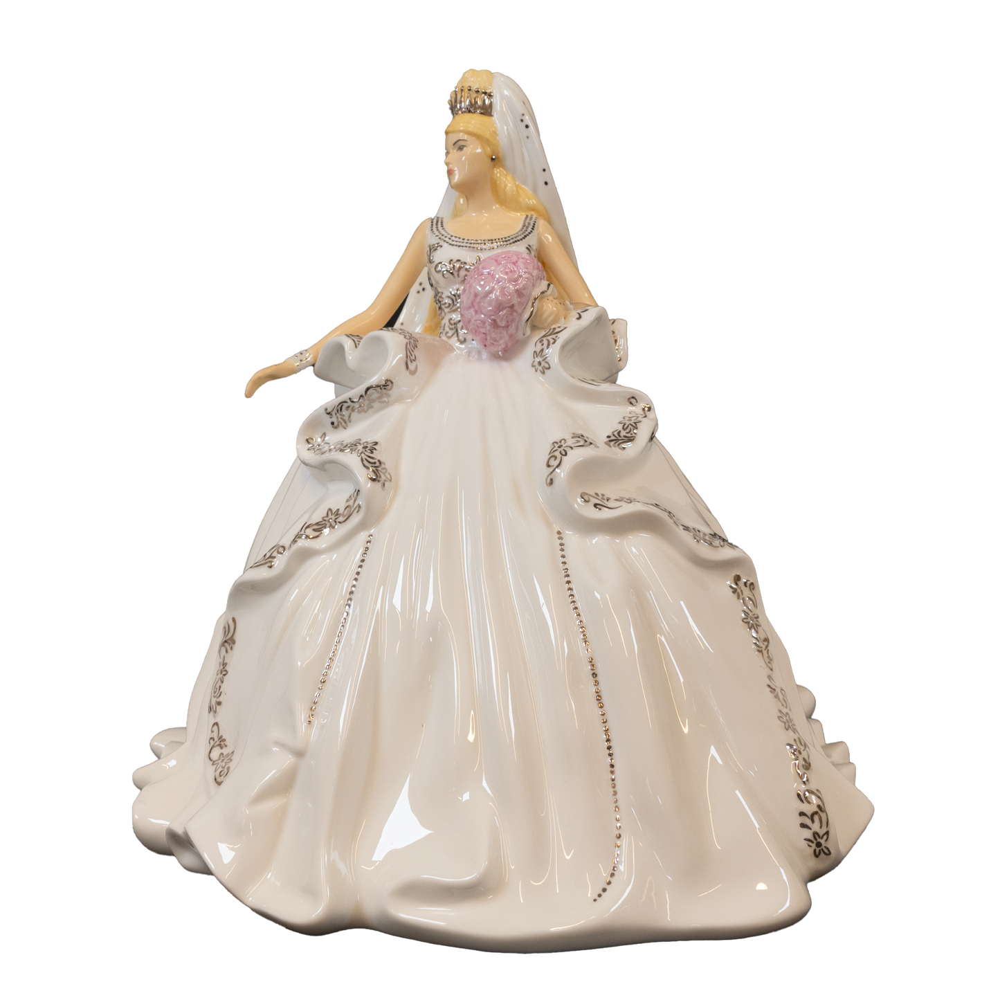 English Ladies Thelma Madine Gypsy Affection Bride Figurine : Blonde Charterwells