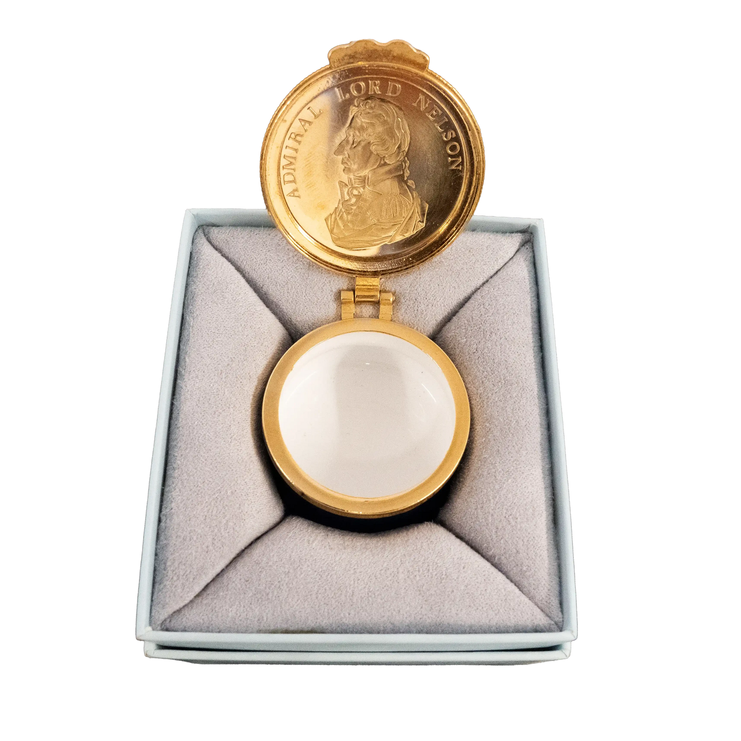 HMS Victory Portsmouth England Lord Nelson Medal Trinket Box Charterwells-Ex-Display