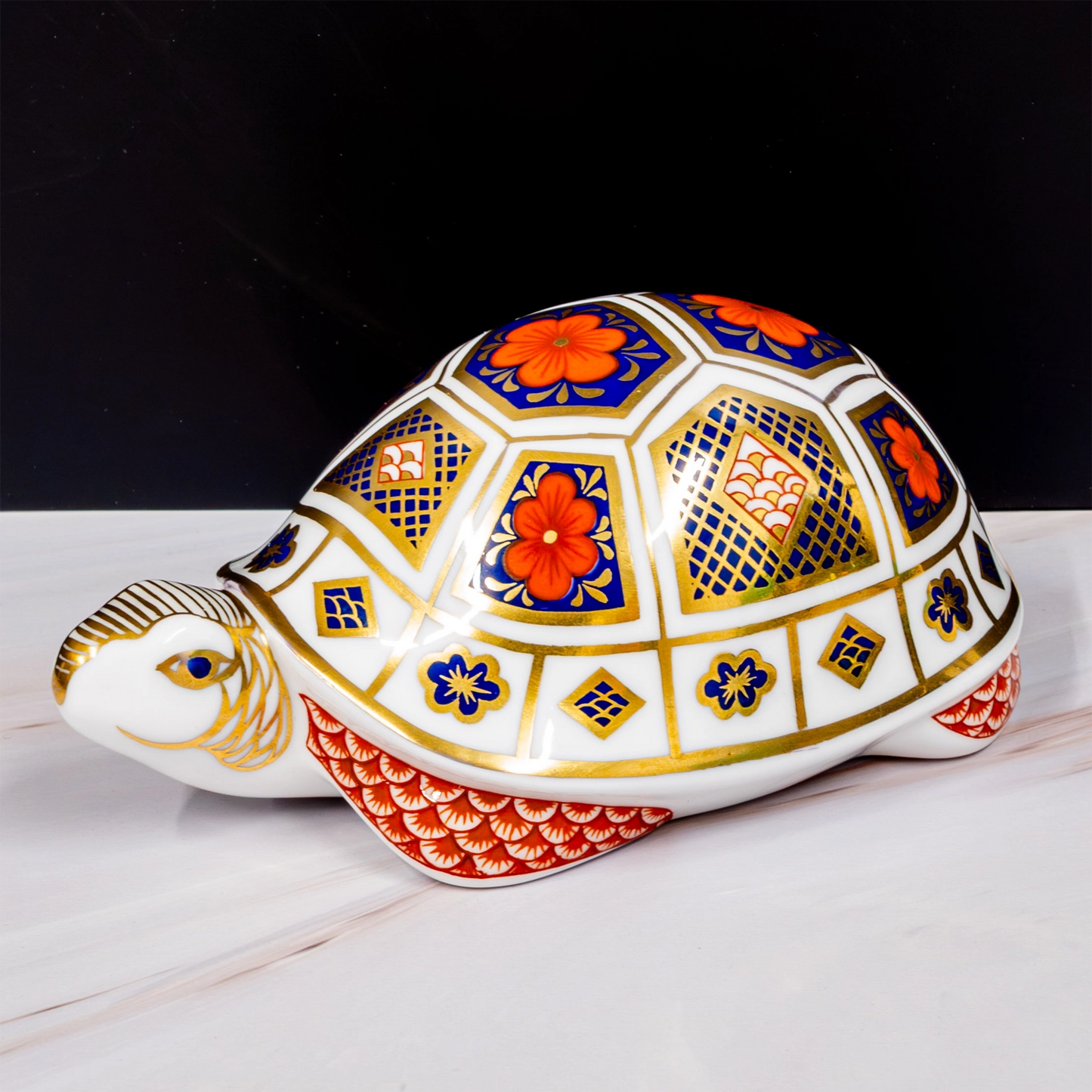 Royal Crown Derby Imari Turtle Paperweight Bone China Charterwells