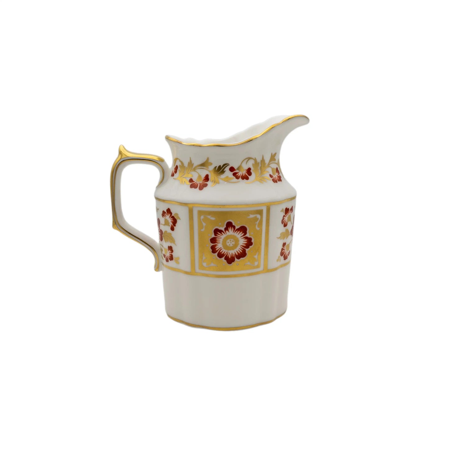 Royal Crown Derby Red Panel Milk Jug Charterwells