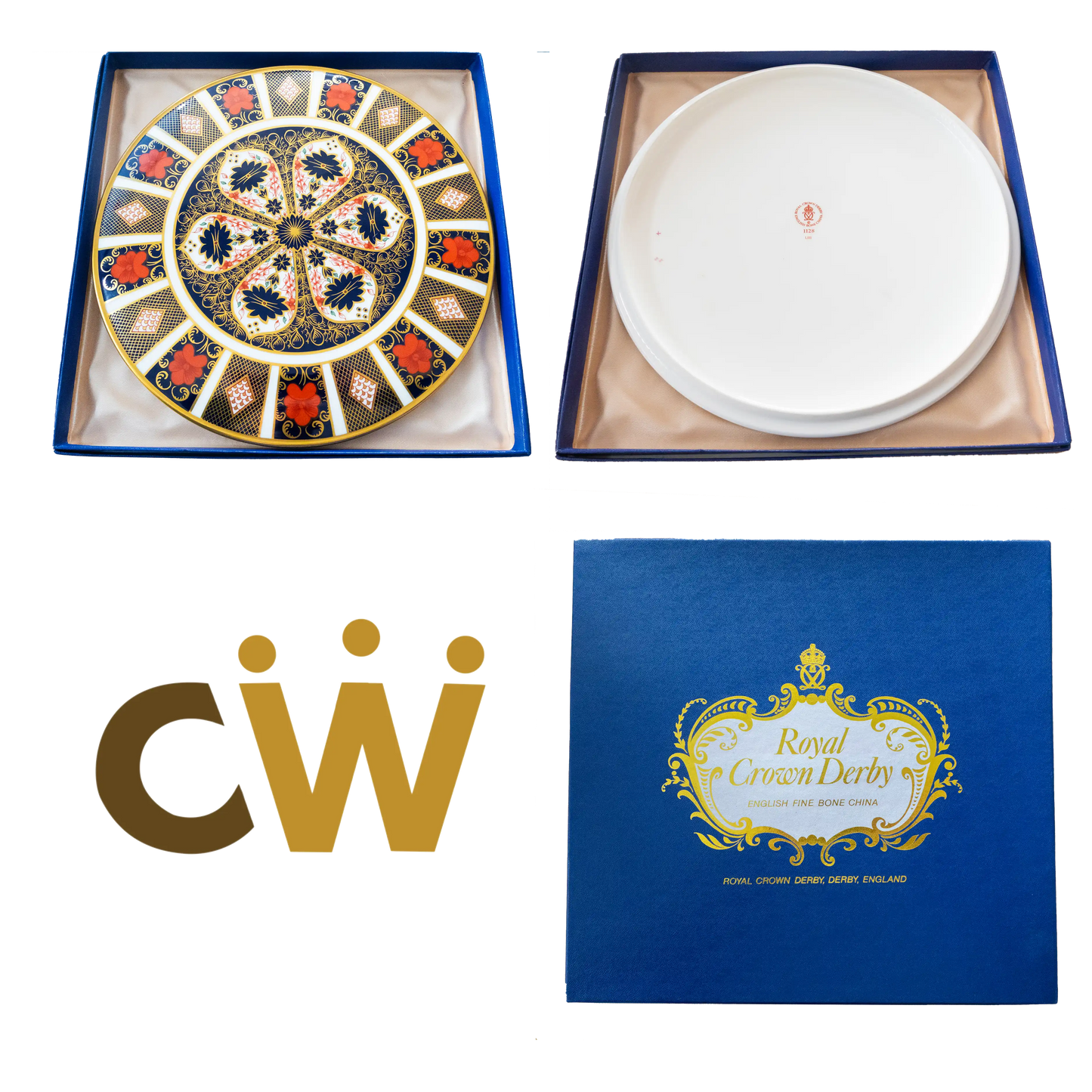 Royal Crown Derby Imari 1128 Gateaux Plate Stand Charterwells