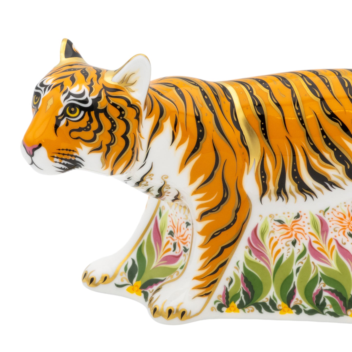 Royal Crown Derby Sumatran Tiger Bone China Paperweight Collectible Charterwells