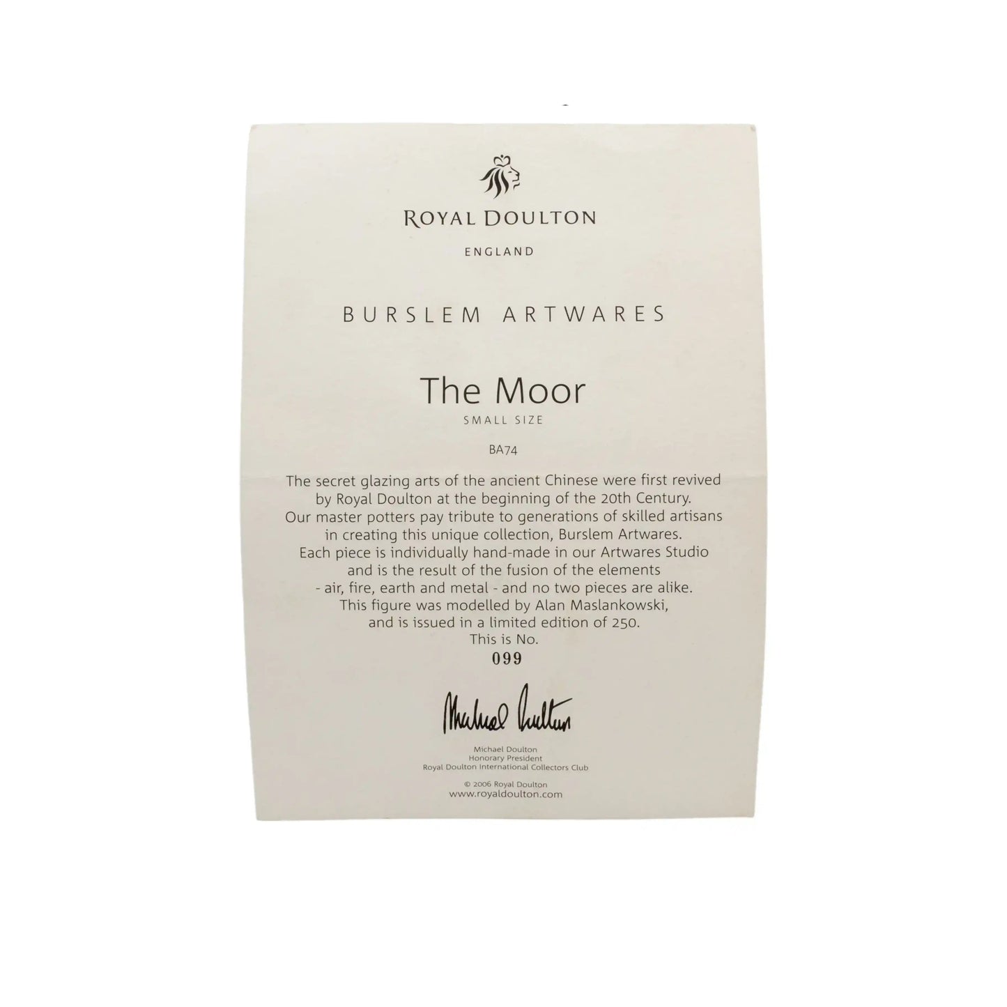 Royal Doulton The Moor Figurine Charterwells