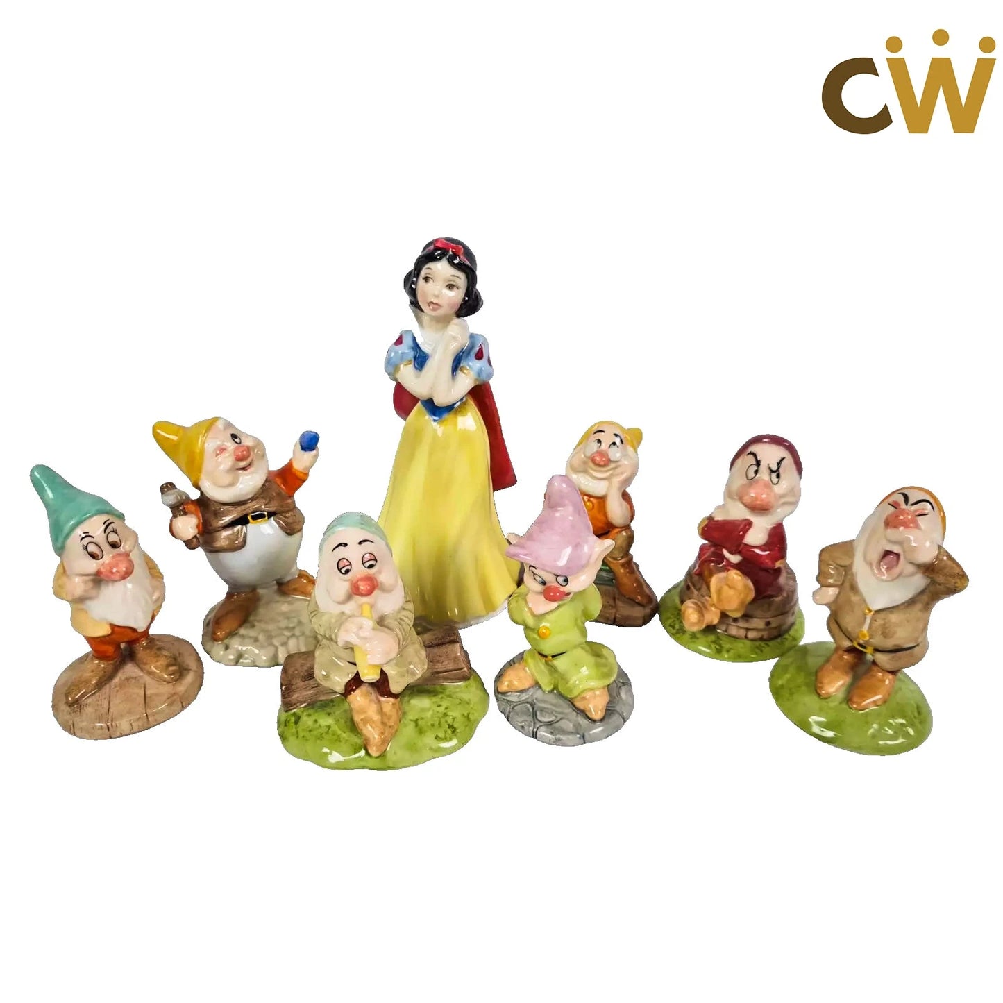 Royal Doulton Disney Showcase Collection Snow White & the Seven Dwarfs Set Charterwells