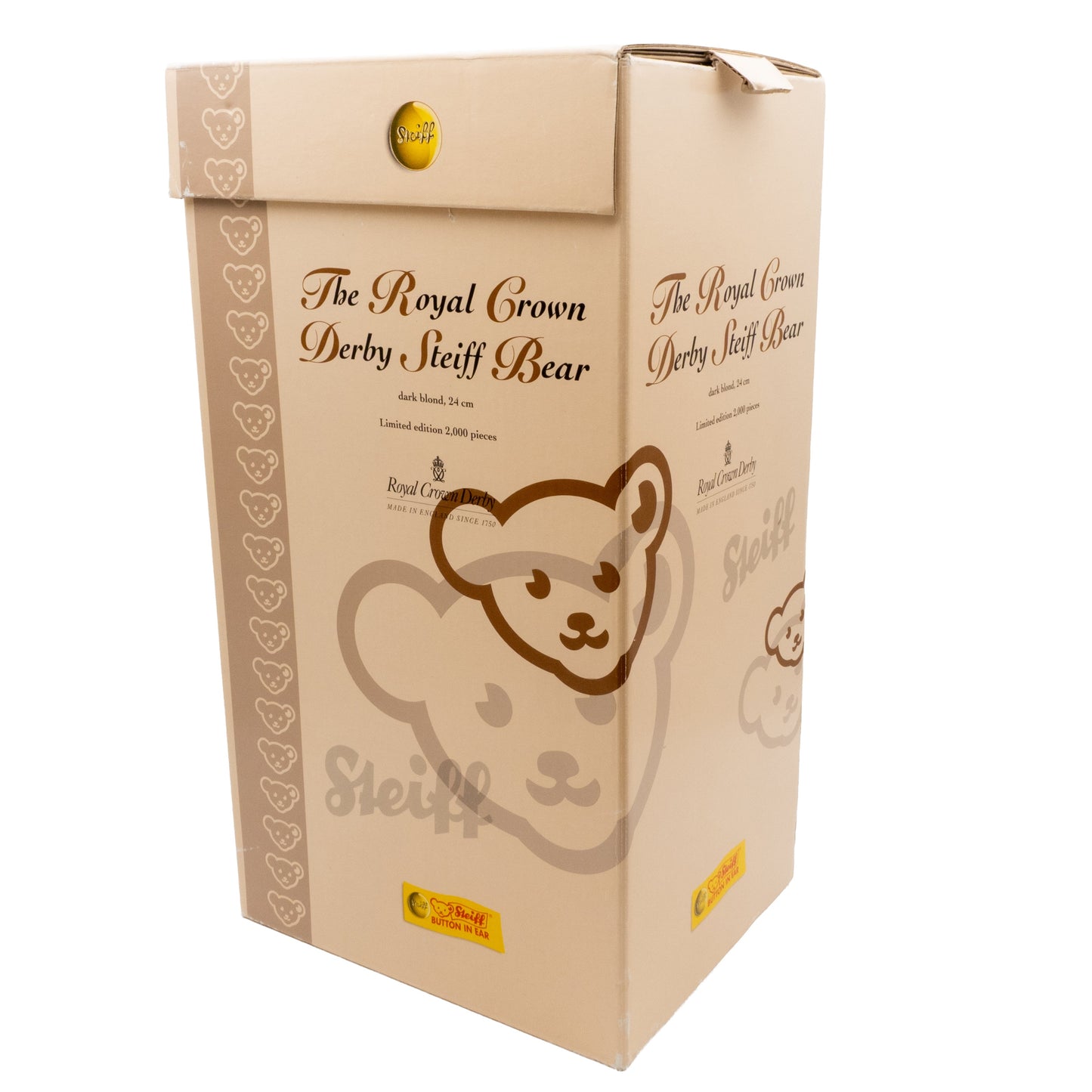 Royal Crown Derby Steiff Limited Edition Bear Mohair Collectible Charterwells