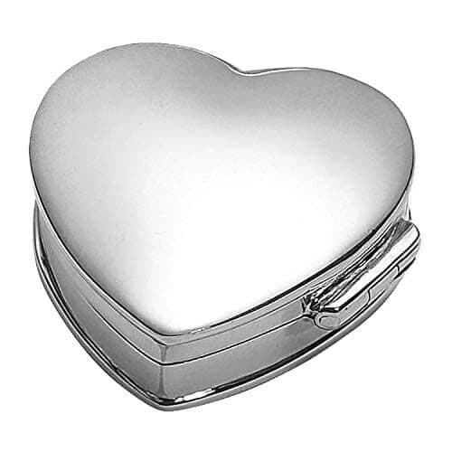 carrs sterling silver heart pill keepsake box - Charterwells