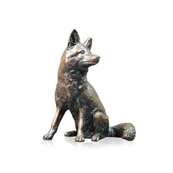 richard cooper bronze animals collection fox sitting figurine - Charterwells