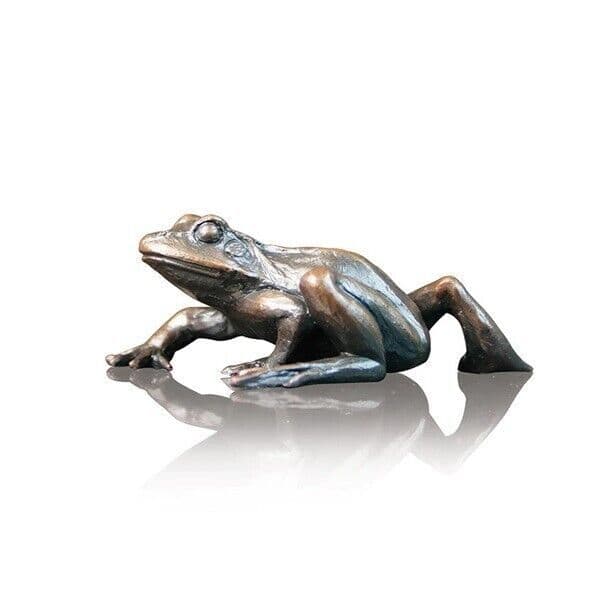richard cooper bronze animals collection small frog walking figurine - Charterwells