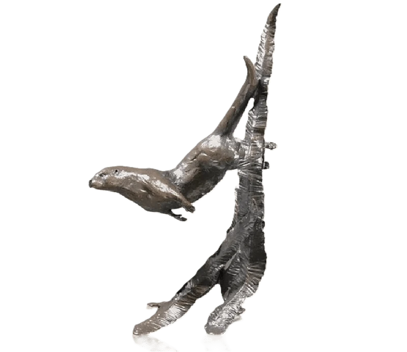 richard cooper bronze animals collection water meadow otter figurine - Charterwells
