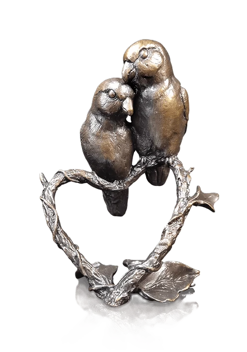 richard cooper bronze birds collection lovebirds - Charterwells