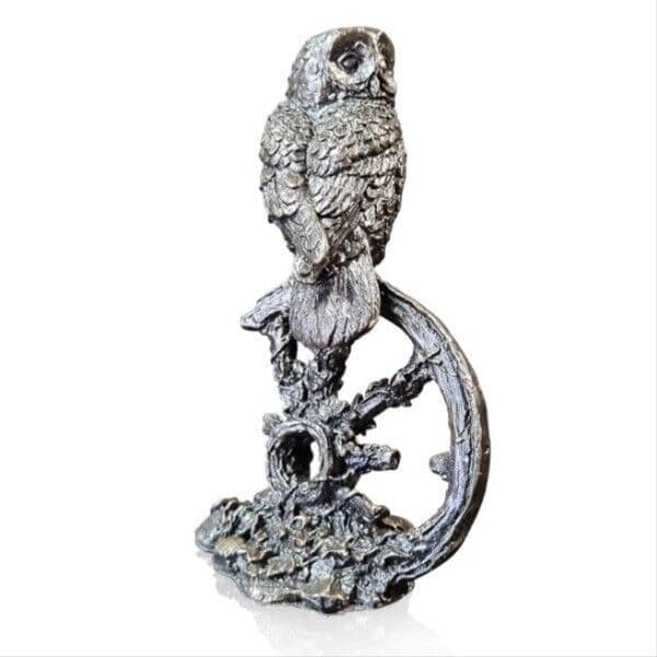richard cooper bronze birds collection small tawny owl figurine - Charterwells