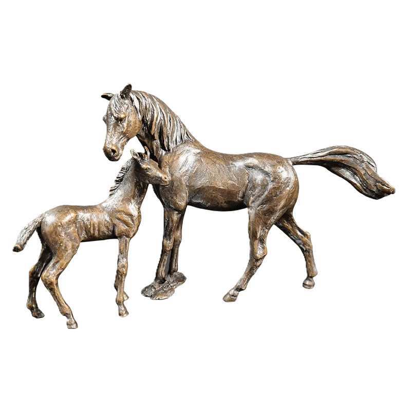 richard cooper bronze horses collection mare foal figurine - Charterwells