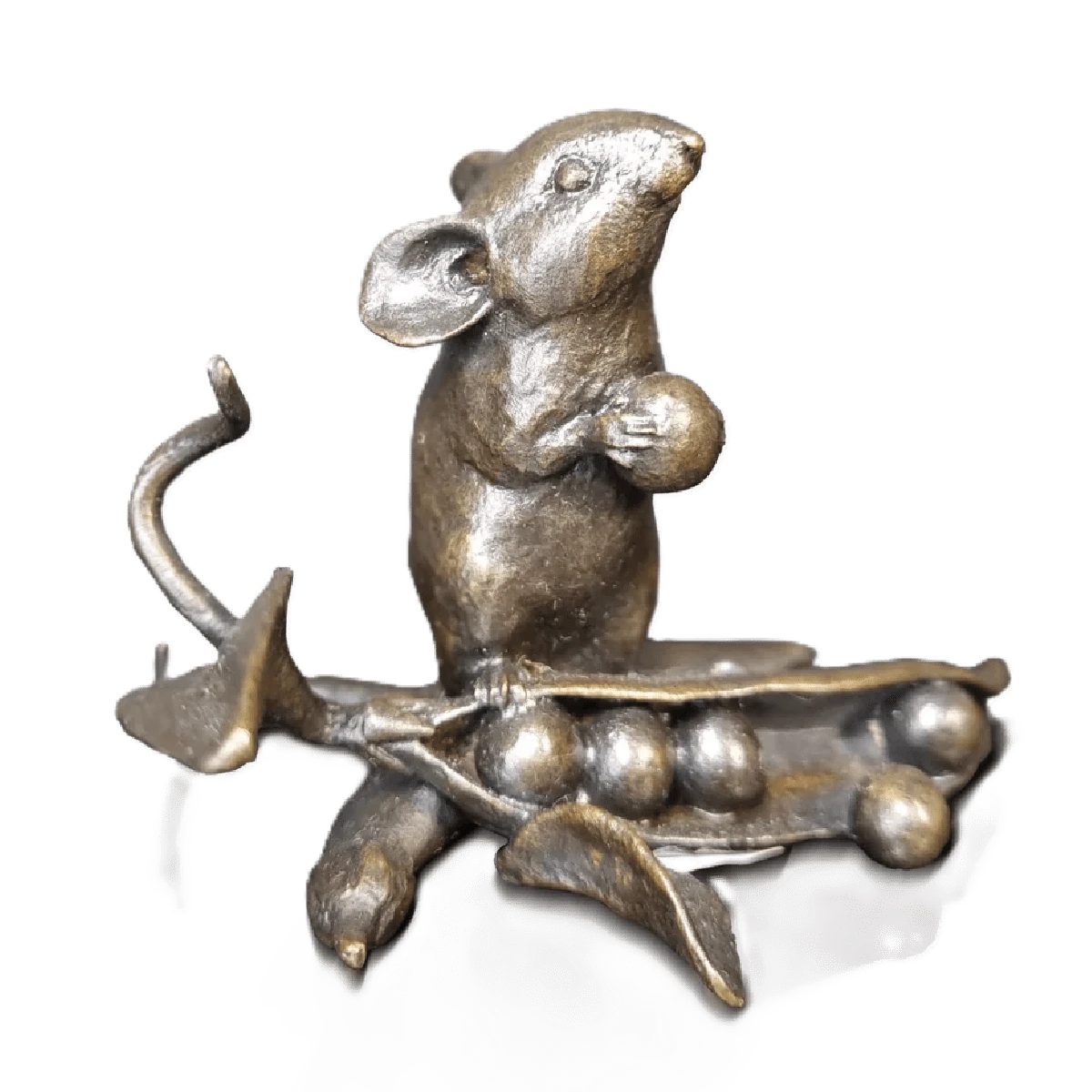 richard cooper bronze mice collection mouse with pea pod - Charterwells