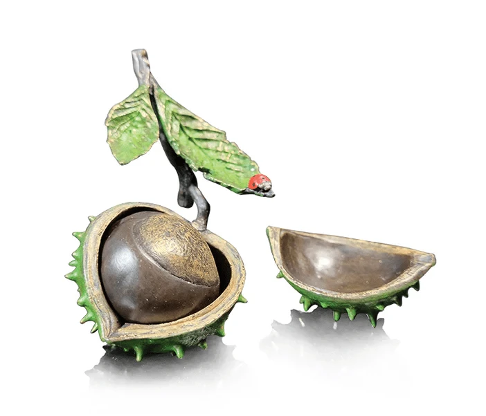 richard cooper bronze nature trial collection large conker ladybird figurine - Charterwells