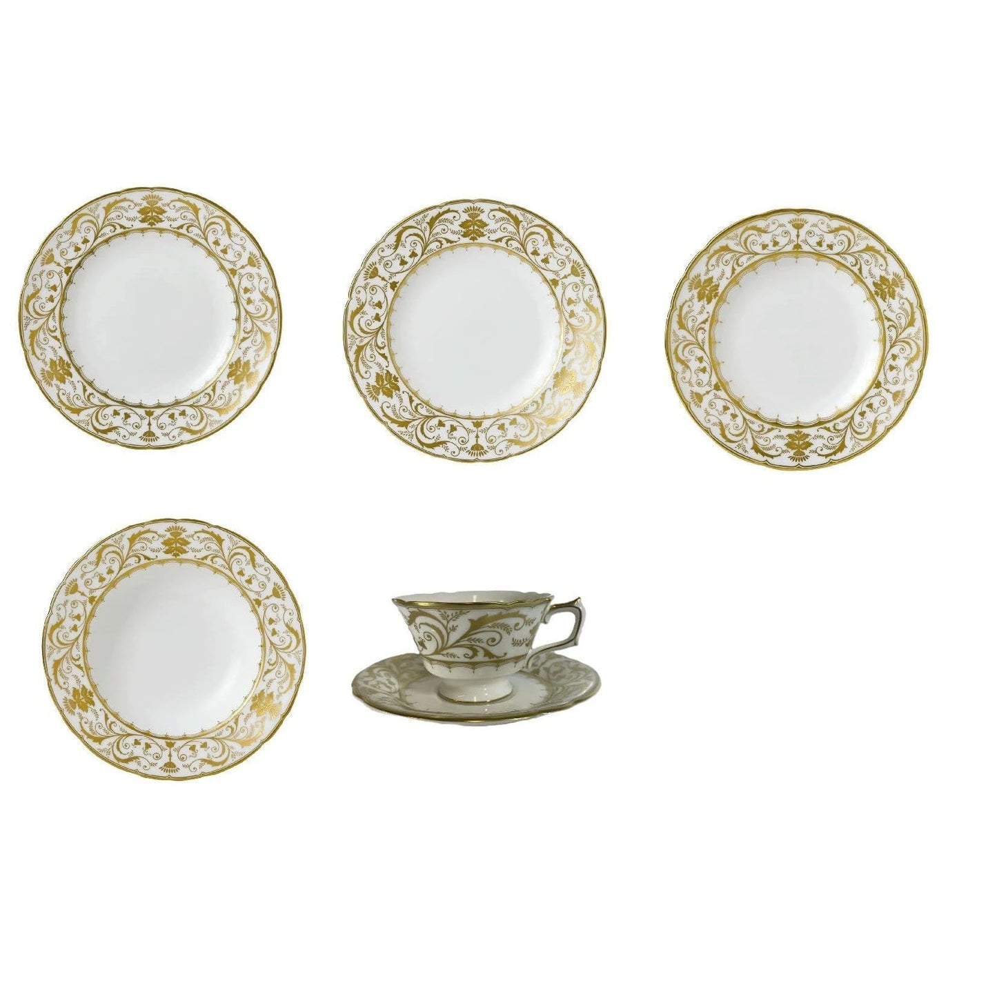 Royal Crown Derby Darley Abbey White 36pc Dinner Set Charterwells