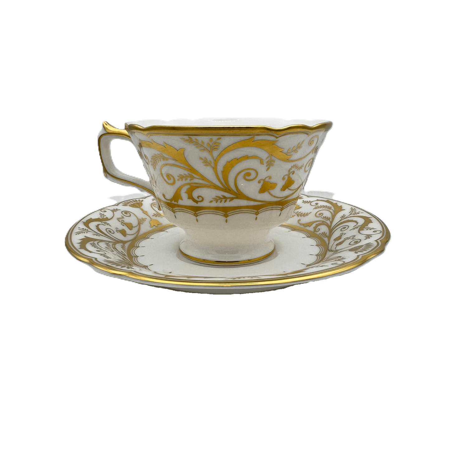 royal crown derby darley abbey white tea cup saucer - Charterwells