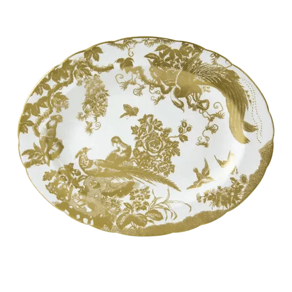 royal crown derby gold aves 13 serving platter - Charterwells