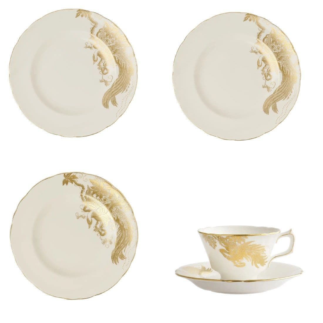 Royal Crown Derby Gold Aves Motif 30pc Dinner Set (1) Charterwells