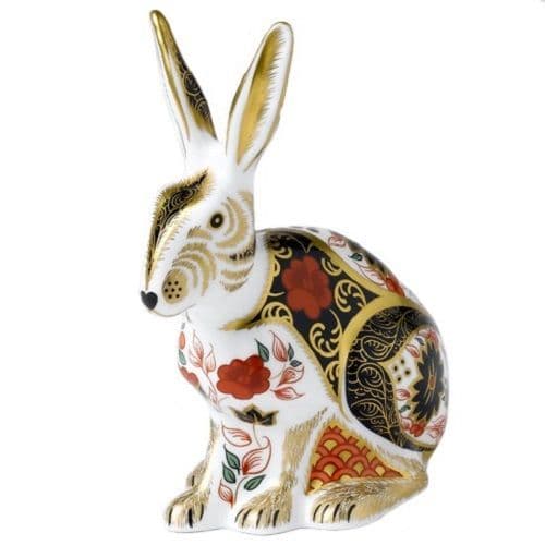 royal crown derby ltd edition imari hare paperweight - Charterwells