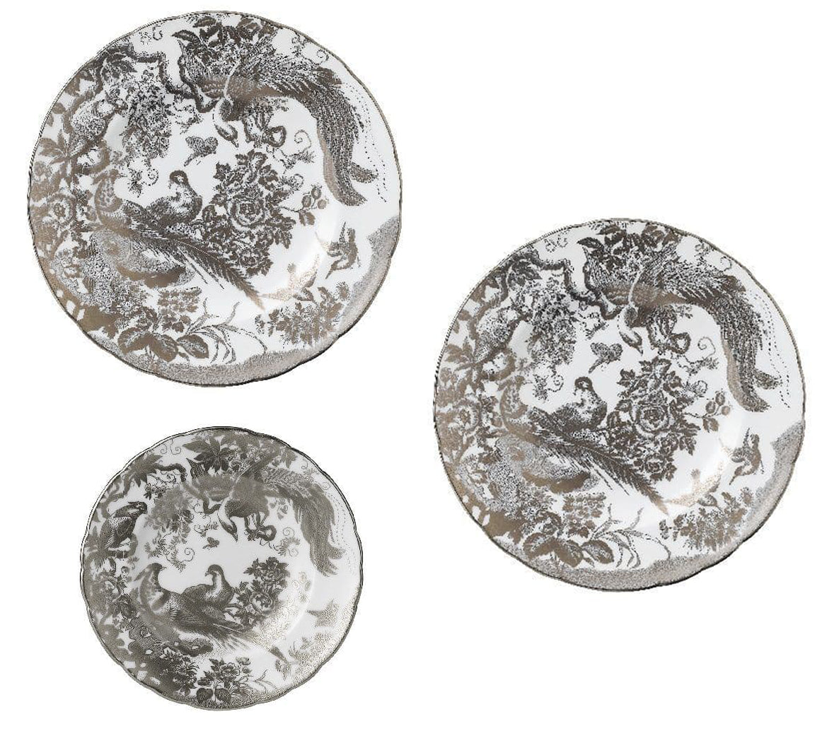 Royal Crown Derby Palladium Aves 18pc Plate Set Charterwells