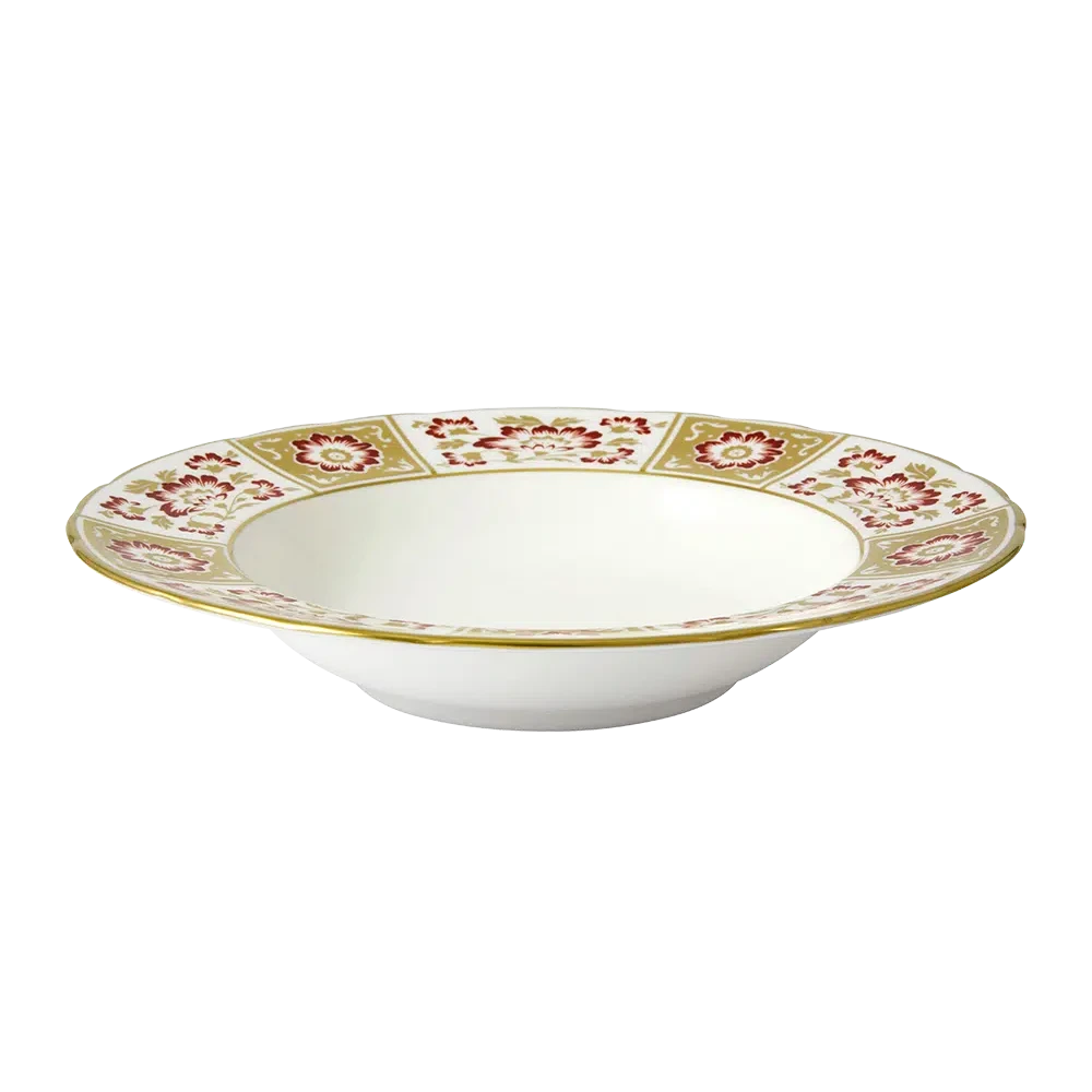 Royal Crown Derby Red Panel 8" Soup Bowl Charterwells