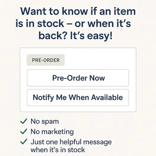 Wondering if an item is in stock – or when it will be back? Here’s how to find out! - Charterwells
