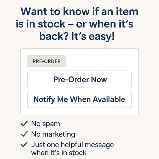 Wondering if an item is in stock – or when it will be back? Here’s how to find out! - Charterwells