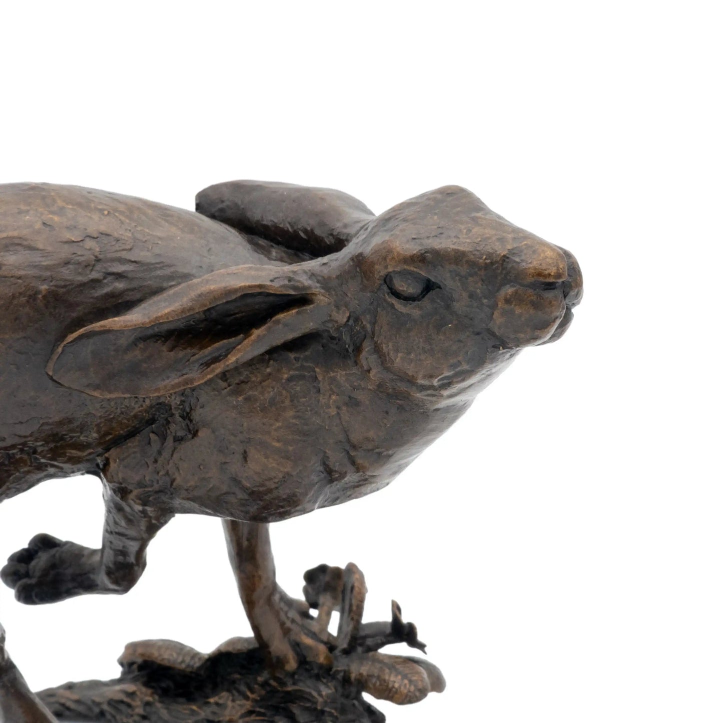 Richard Cooper Bronze Full Tilt Hare Running Figurine Charterwells
