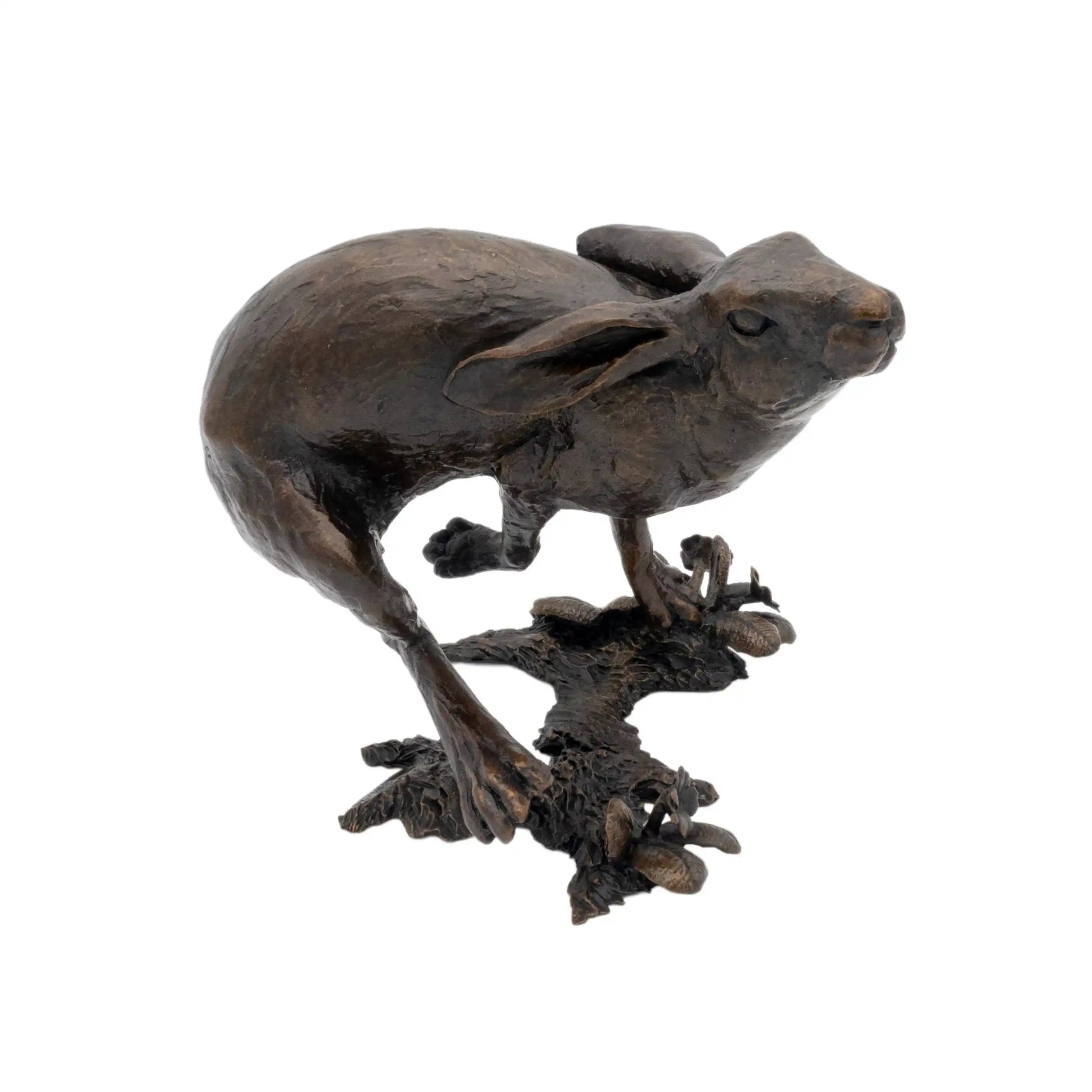Richard Cooper Bronze Full Tilt Hare Running Figurine Charterwells