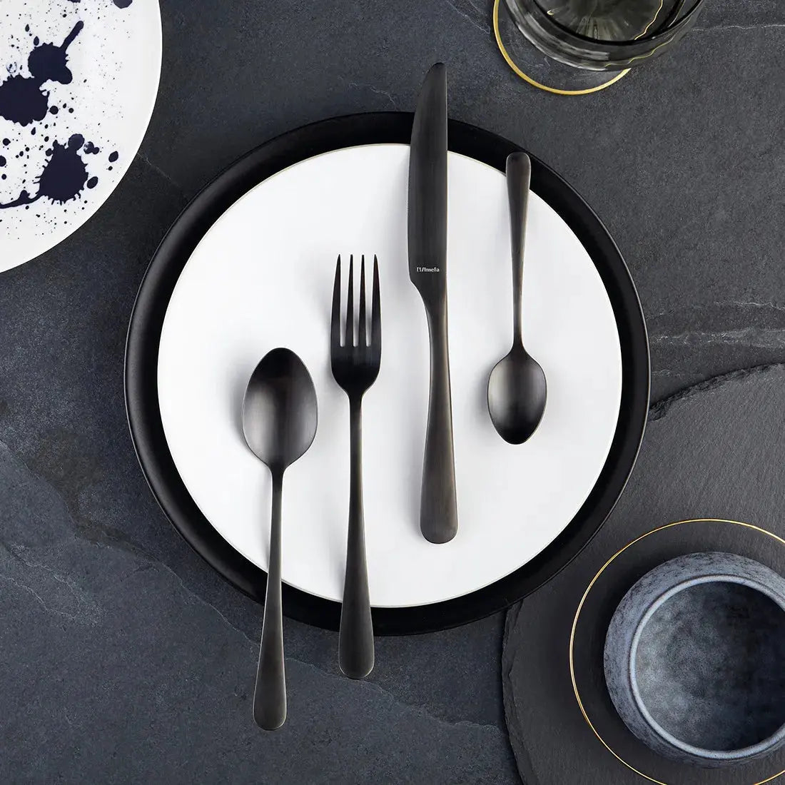 austin 24 pcs matt cutlery set - Charterwells
