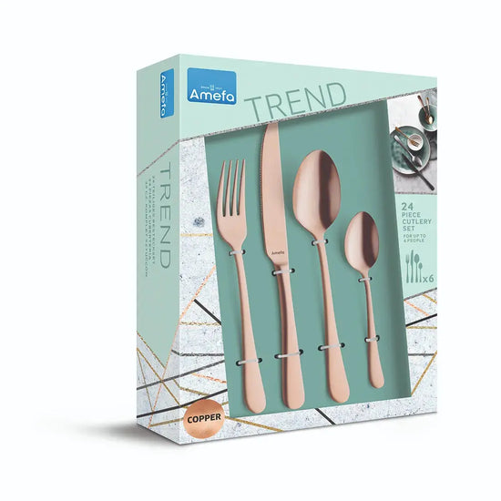 austin 24 pcs matt cutlery set - Charterwells