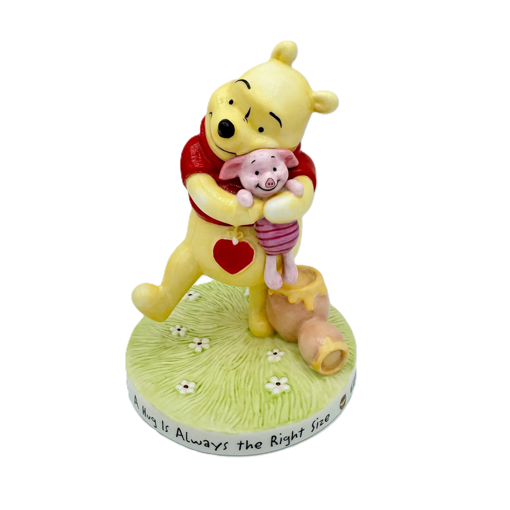 english ladies disney winnie the pooh a hug is always the right size figurine - Charterwells