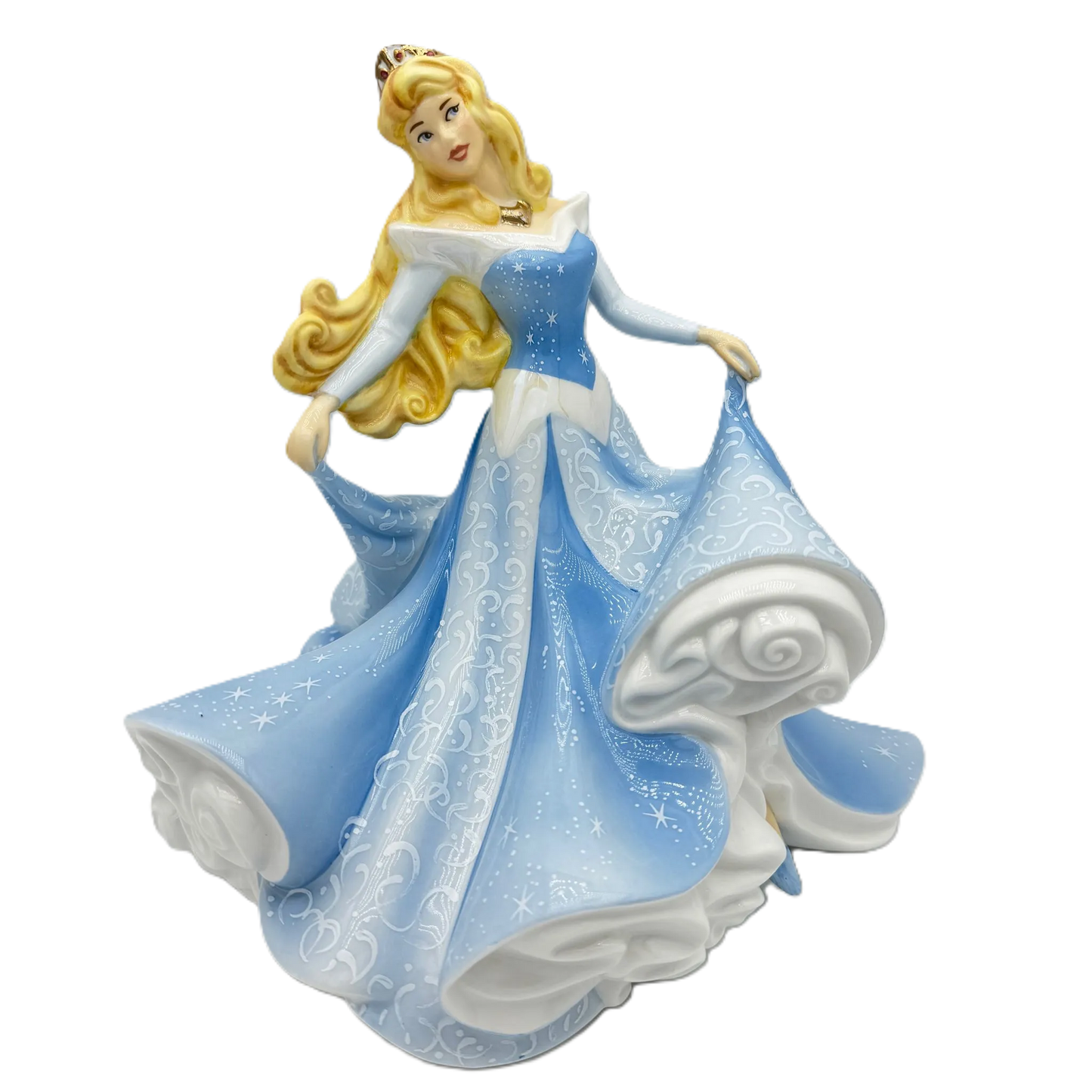 english ladies disney sleeping beauty aurora blue figurine - Charterwells