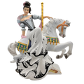 english ladies fairground attraction white figurine - Charterwells