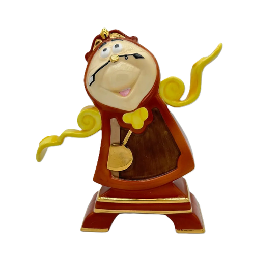 english ladies disney beauty the beast cogsworth figurine - Charterwells