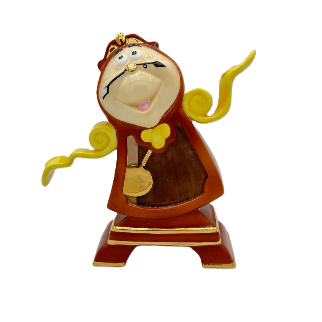english ladies disney beauty the beast cogsworth figurine - Charterwells