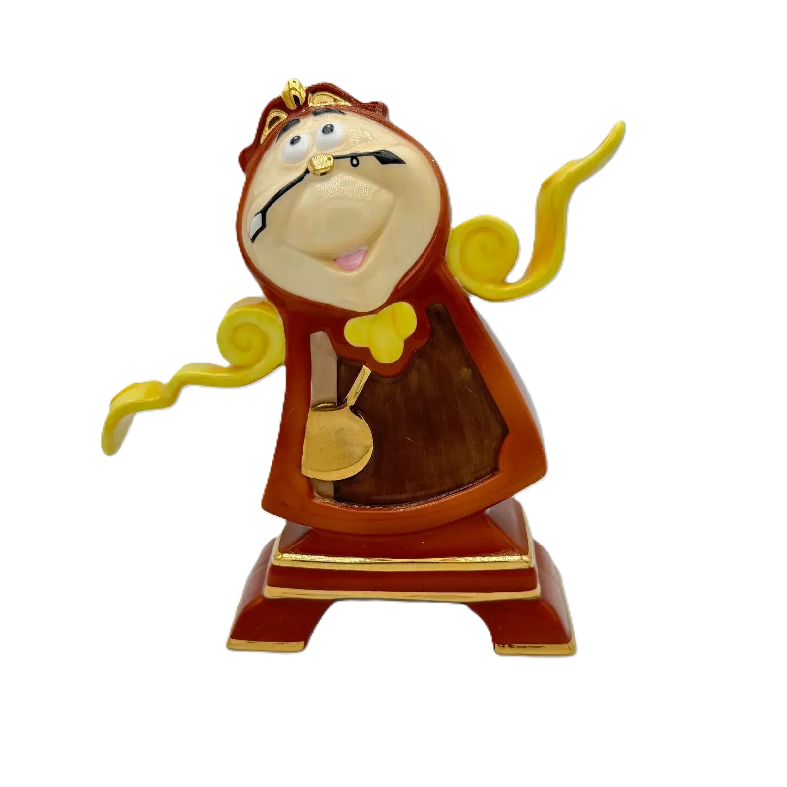 english ladies disney beauty the beast cogsworth figurine - Charterwells