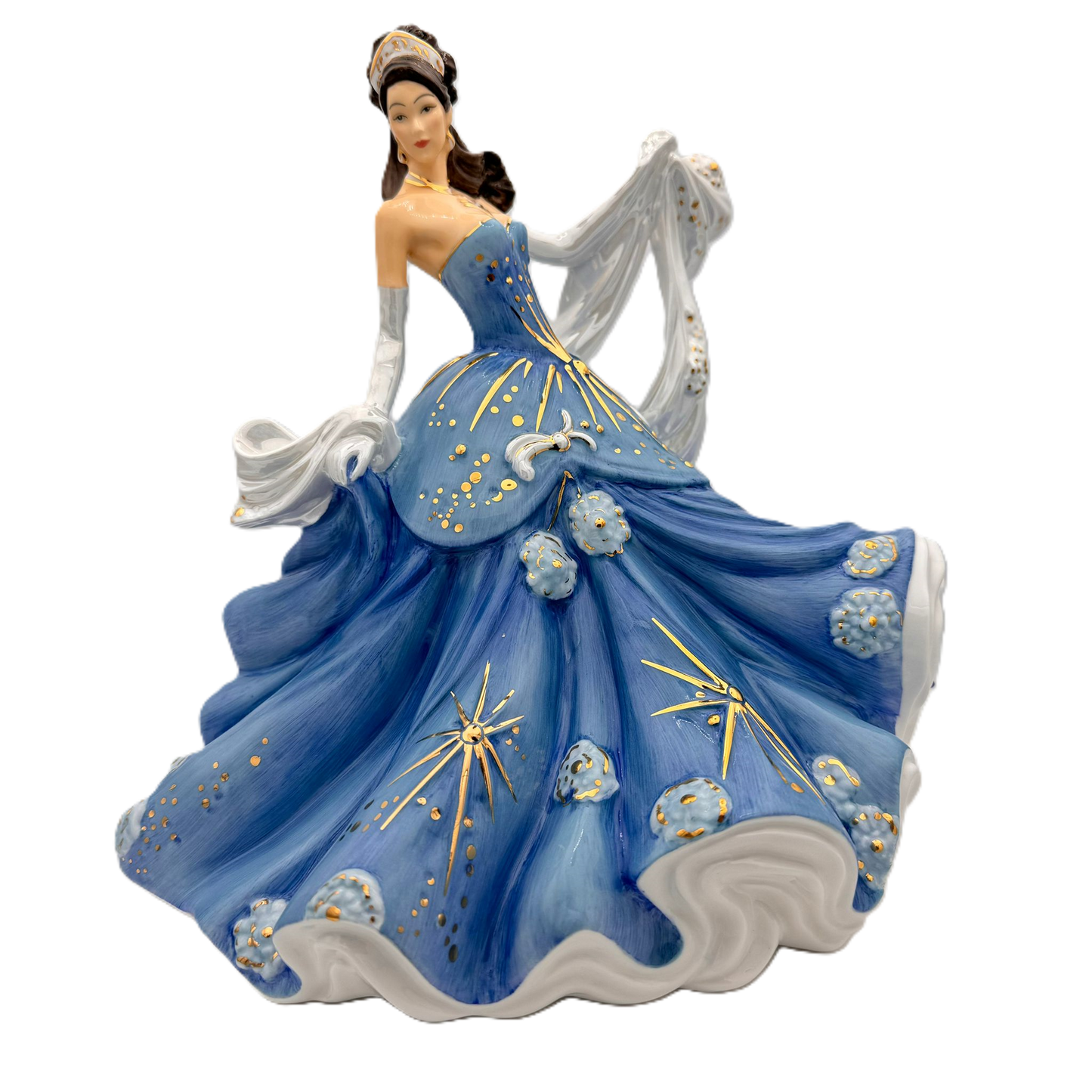 English Ladies Sapphire Radiance Figurine Charterwells