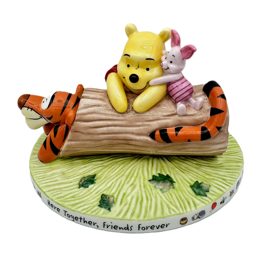english ladies disney winnie the pooh here together friends forever figurine - Charterwells