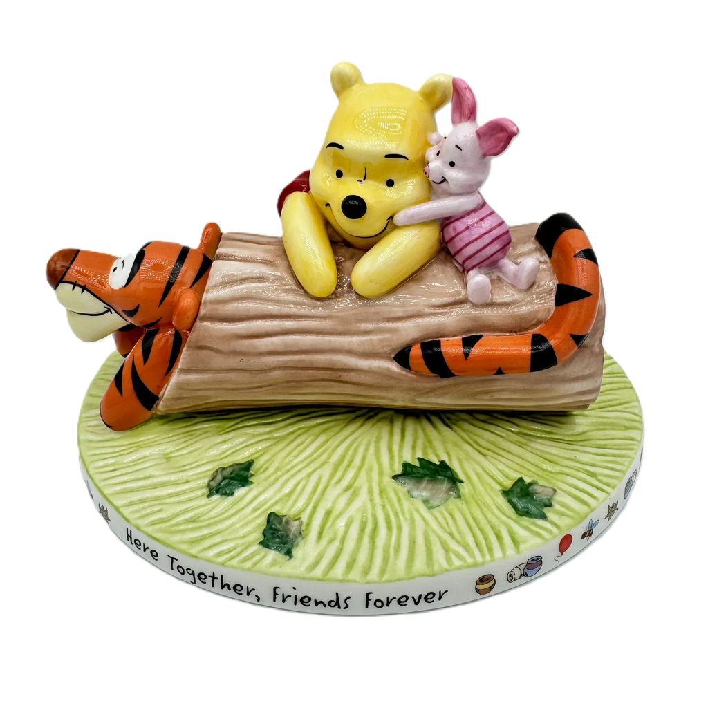 english ladies disney winnie the pooh here together friends forever figurine - Charterwells