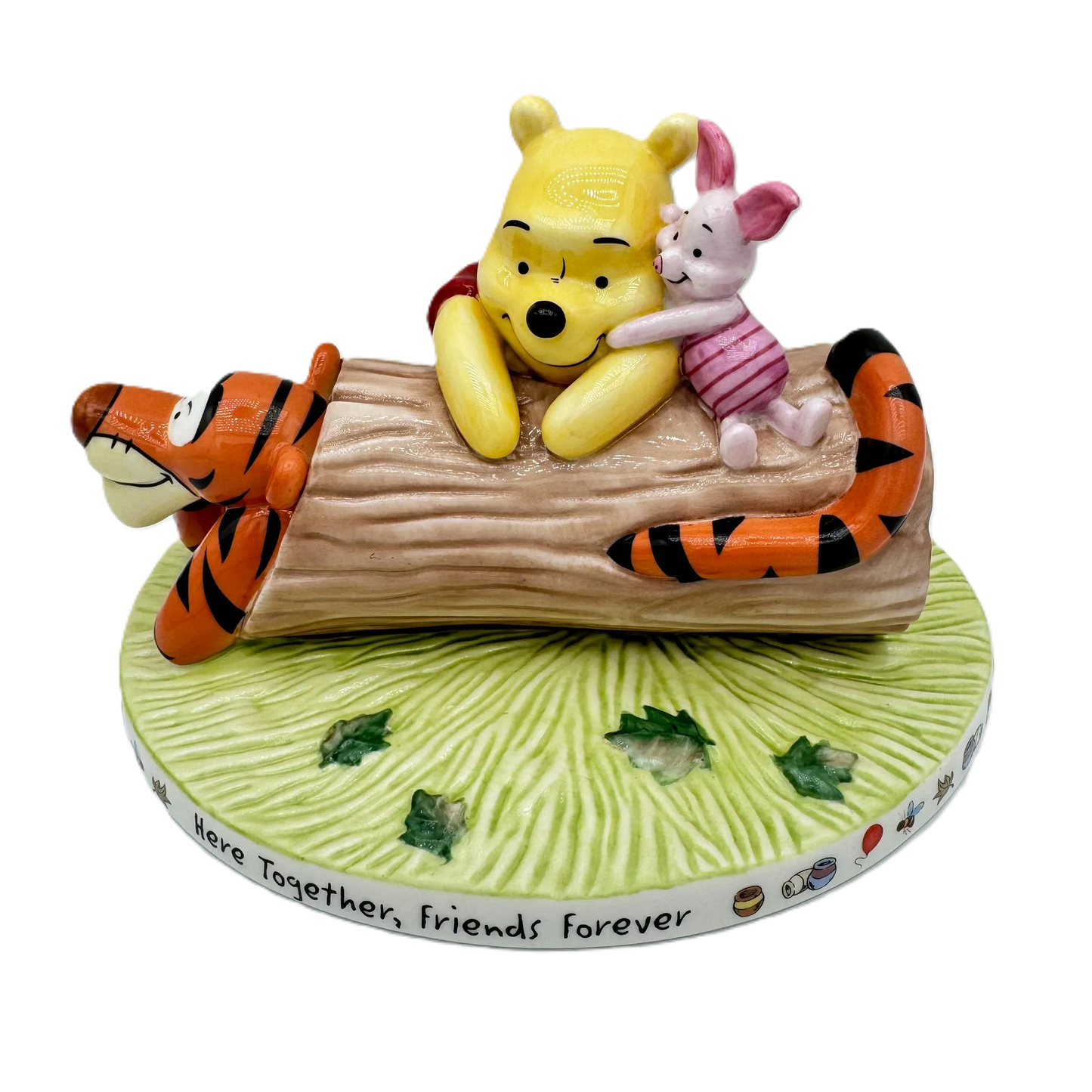 English Ladies Disney Winnie the Pooh Here Together, Friends Forever Figurine